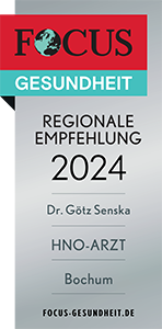 Regionale Empfehlung 2024 Focus Dr Götz Senska HNO Arzt Bochum Focus Gesundheit